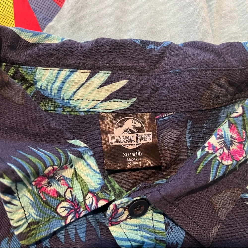 Boy’s Shark/Dinosaur Graphic Kids T-Shirt Set Size XL/14